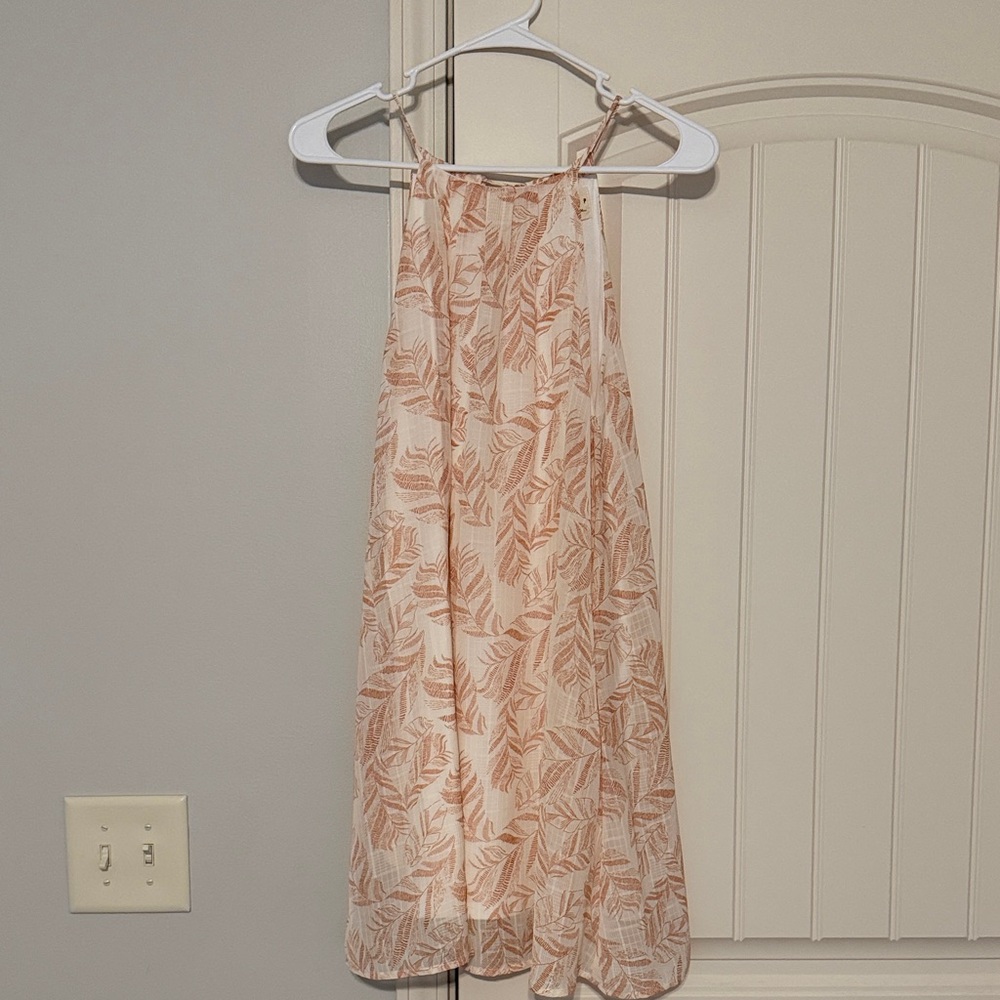 Leaf Print Halter Dress